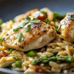 Chicken and Asparagus Orzo