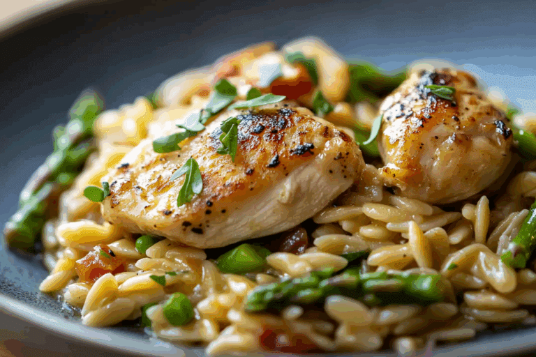 Chicken and Asparagus Orzo