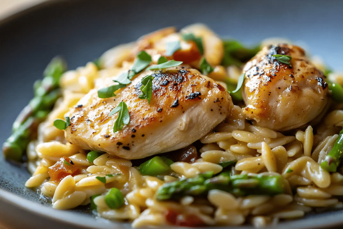 Chicken and Asparagus Orzo