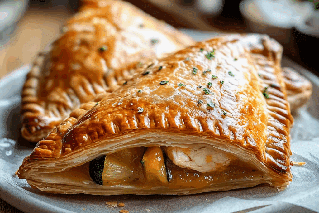 Chicken and Jammy Courgette Pasties