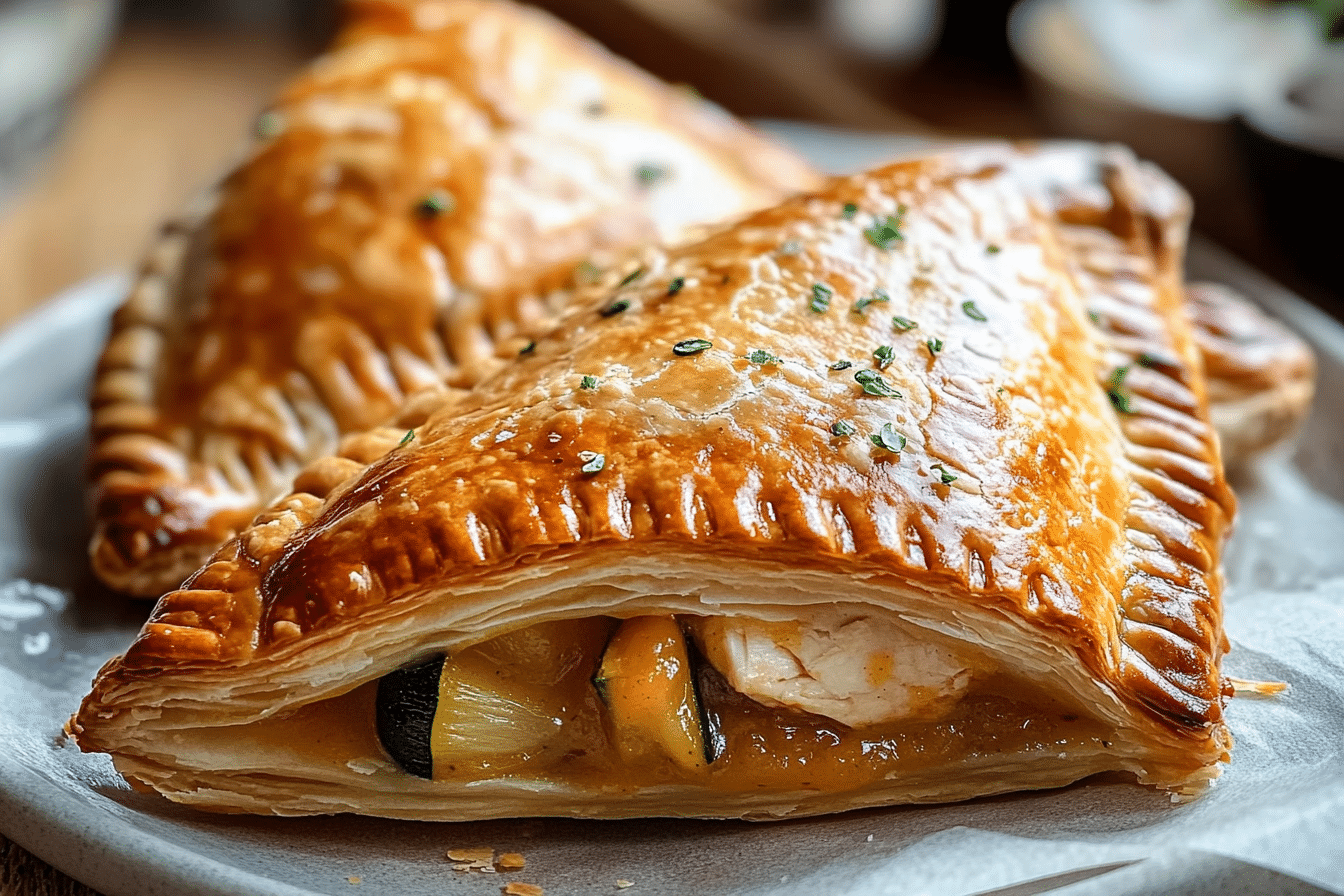 Chicken and Jammy Courgette Pasties