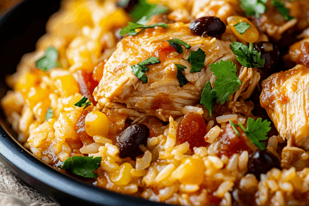 Crockpot Fiesta Chicken and Rice