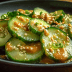 Cucumbers in Spicy Peanut Sauce