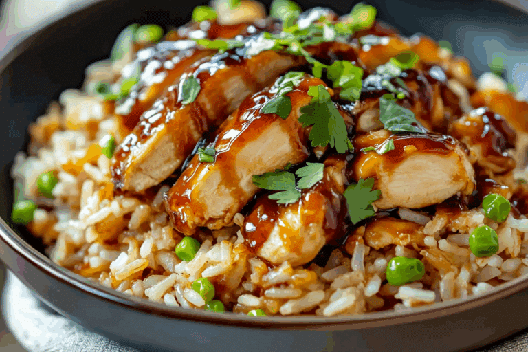 One-Skillet Honey BBQ Chicken & Rice