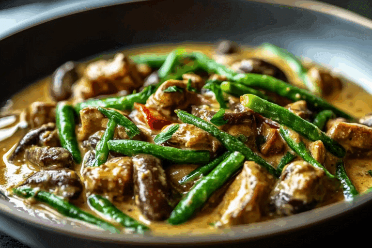 Keto Green Bean Stroganoff