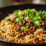 Ground Beef Ramen Skillet