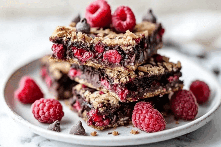Dark Chocolate Raspberry Bars