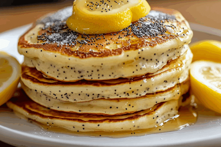 Lemon Poppy Seed Pancakes