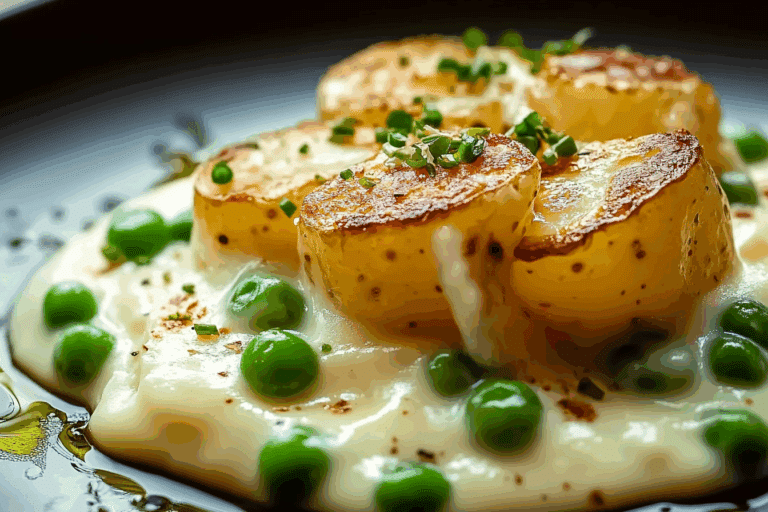Creamed Potatoes and Peas
