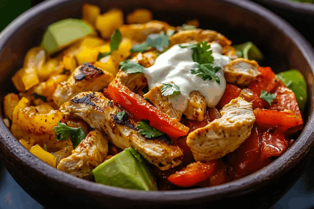 Healthy Chicken Fajita Bowls