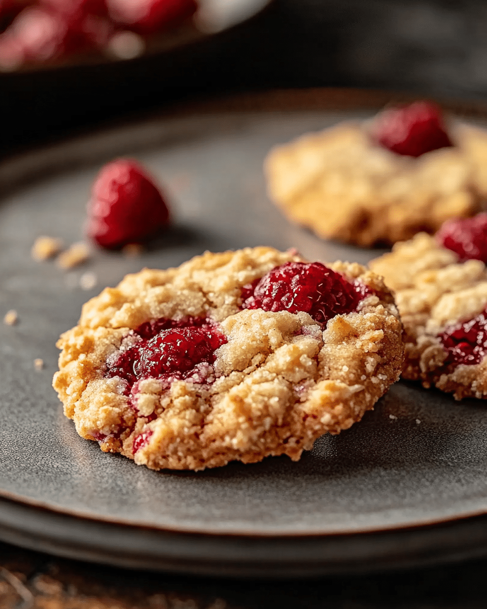 Buttery Raspberry Crumble Cookies