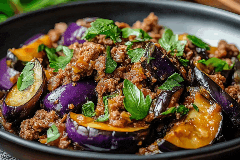 Minced Beef and Eggplant