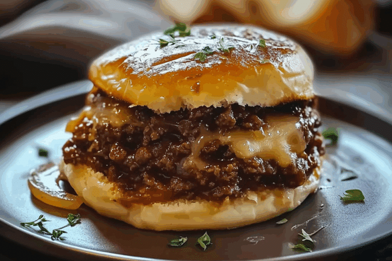 French Onion Beef Sloppy Joes