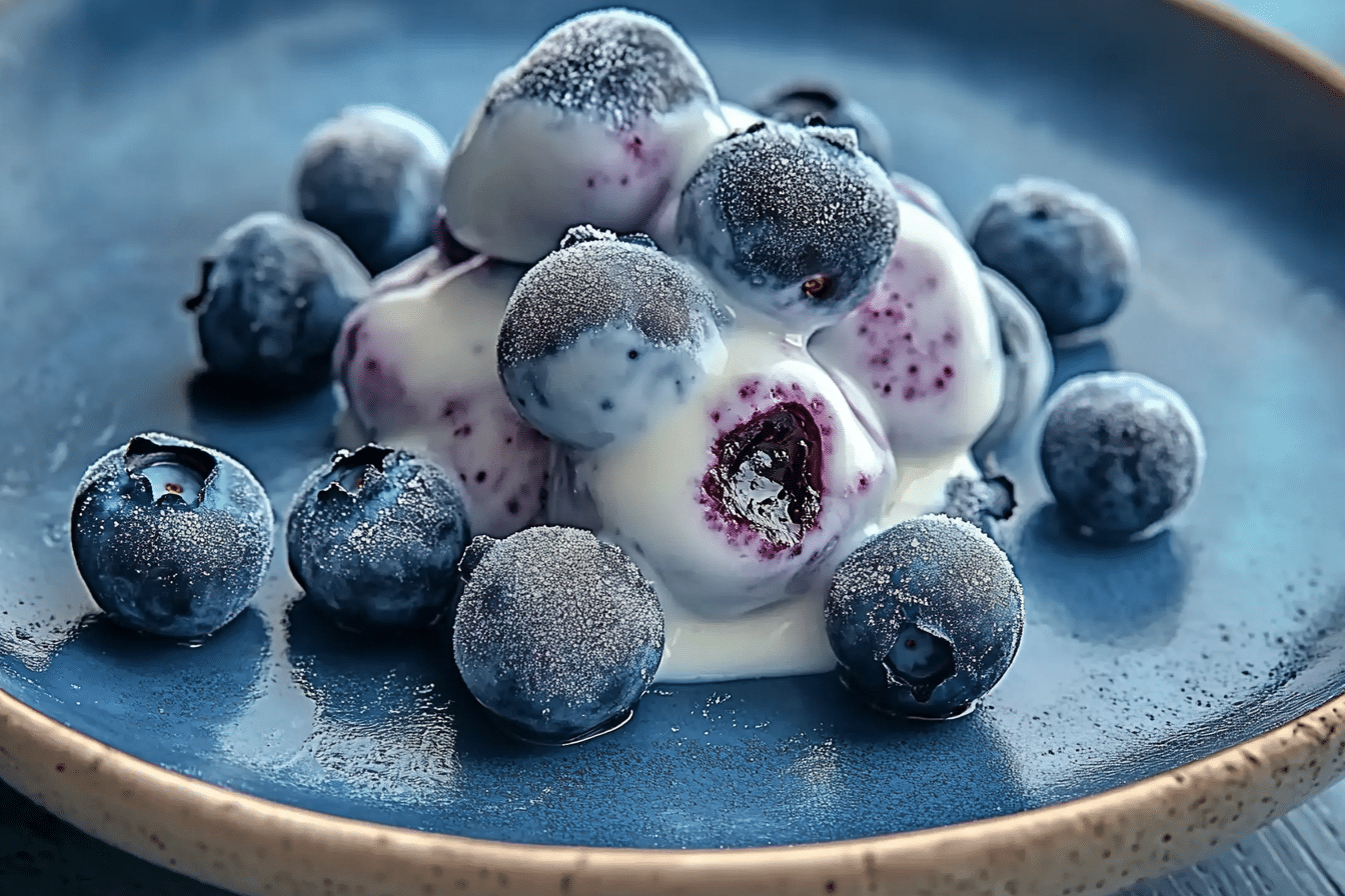 Frozen Yogurt-Dipped Blueberries