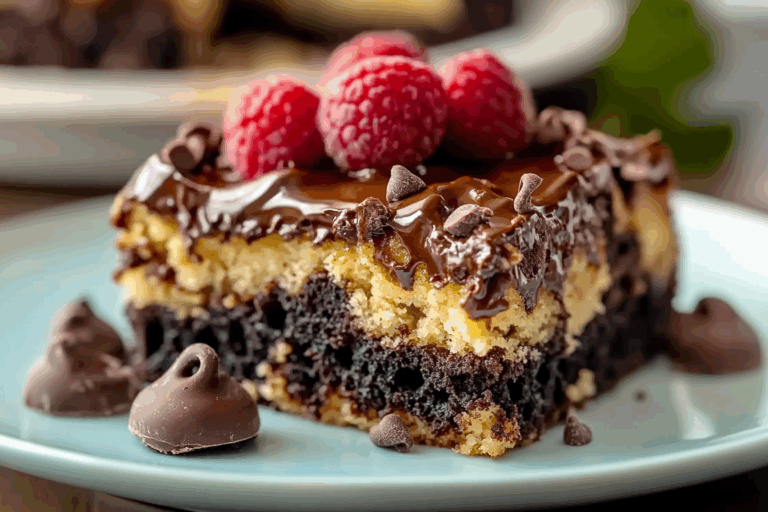 German Chocolate Poke Cake