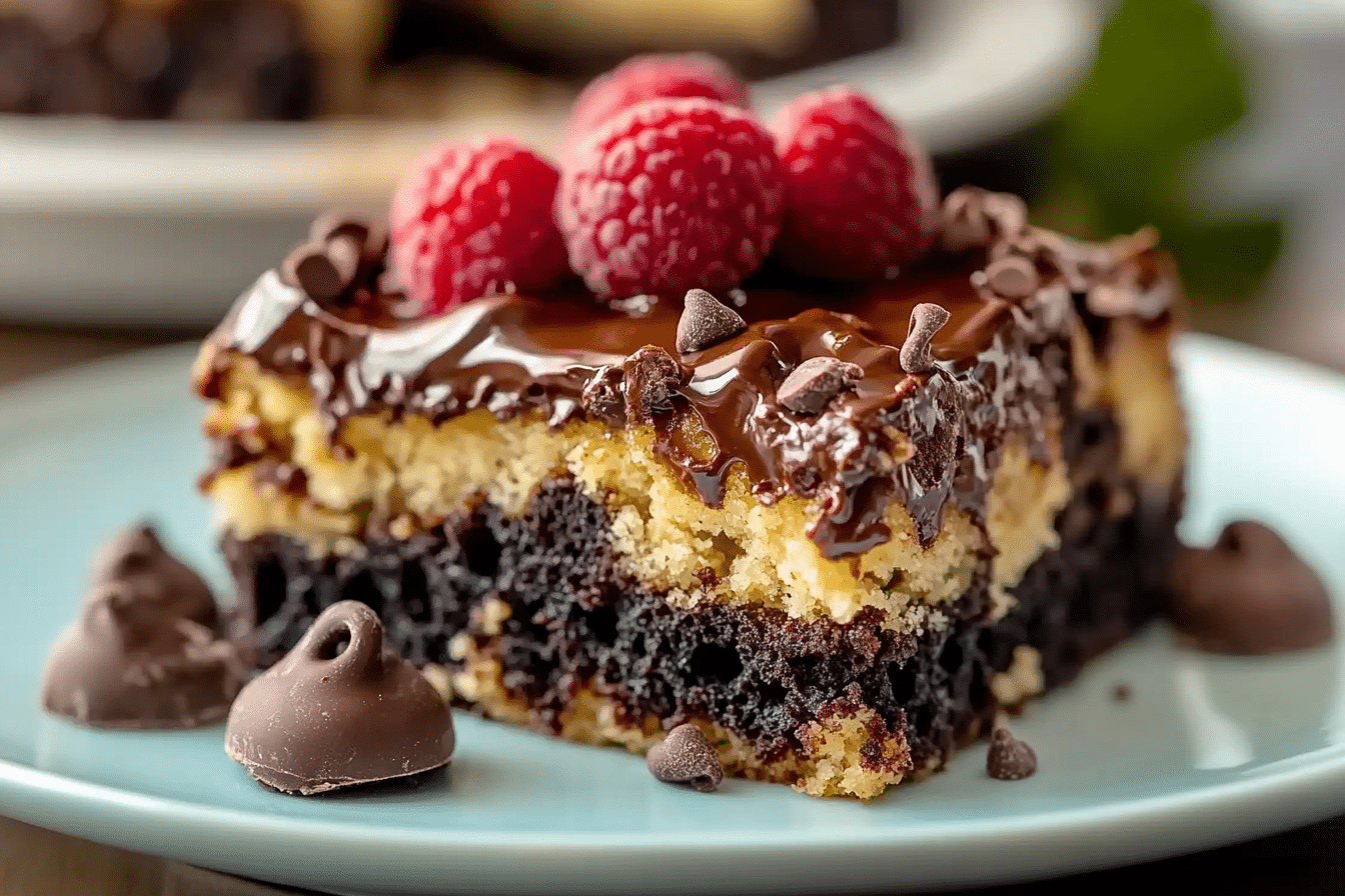 German Chocolate Poke Cake