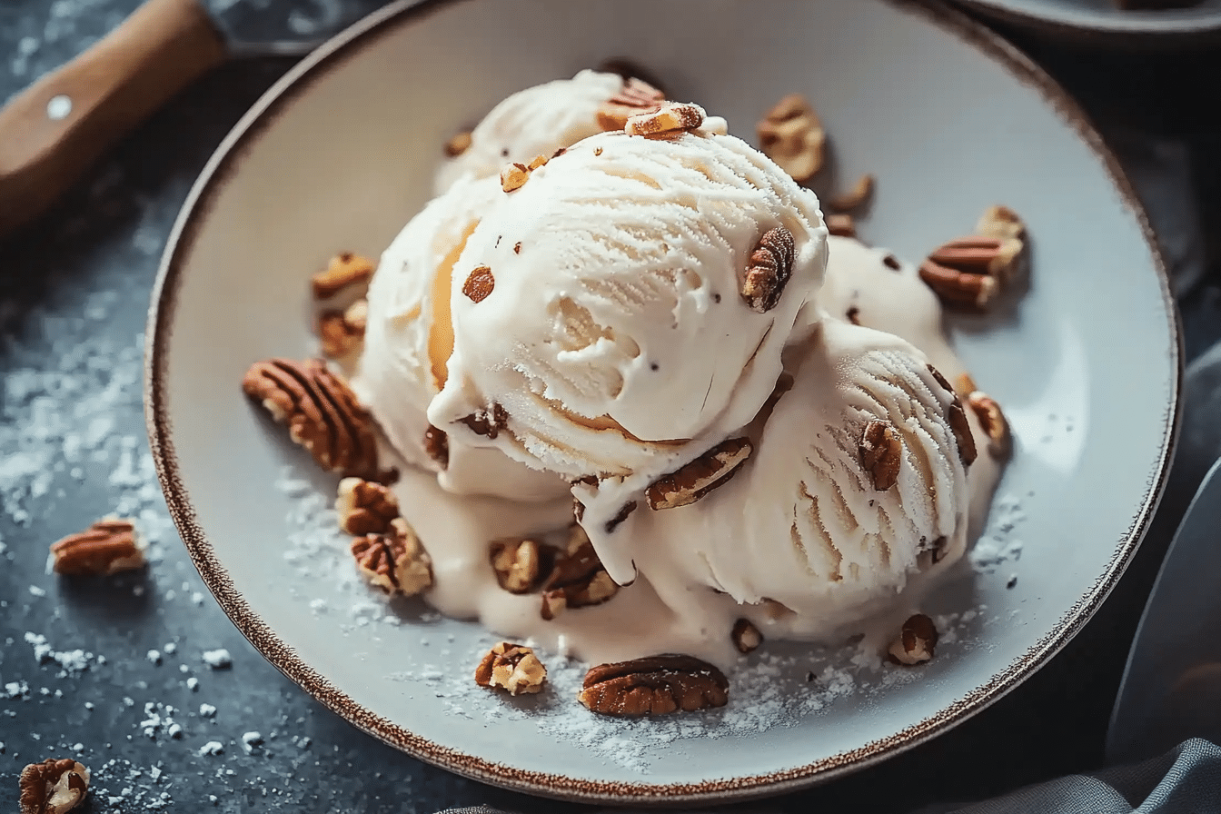 Homemade Butter Pecan Ice Cream
