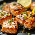 Honey Garlic Lemon Salmon Bites