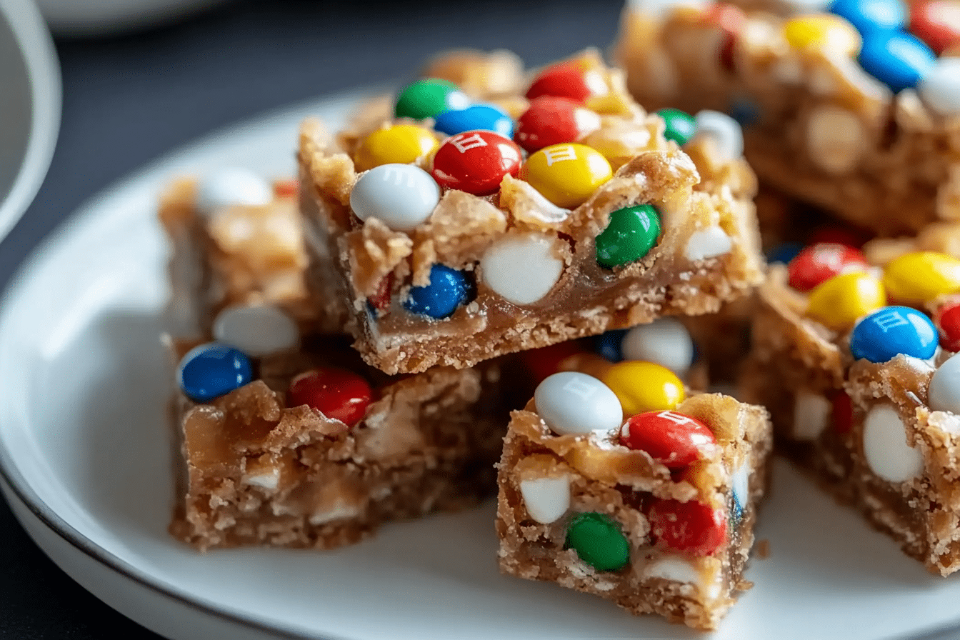 Maple Marshmallow M&M Bars