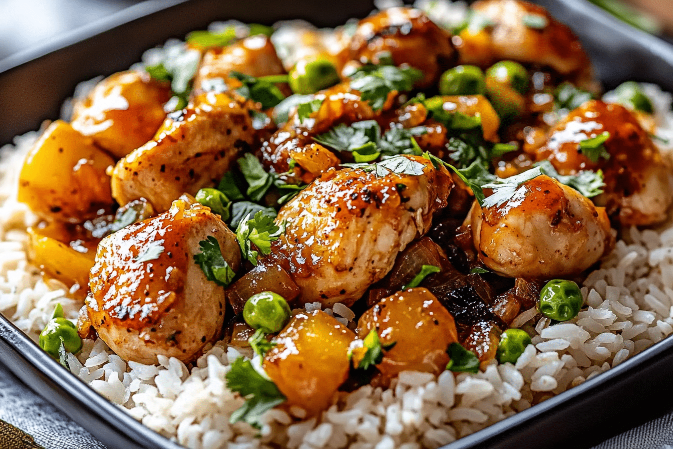 One Pan Chipotle Honey Chicken and Rice