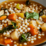 Pearl Couscous Vegetable Soup