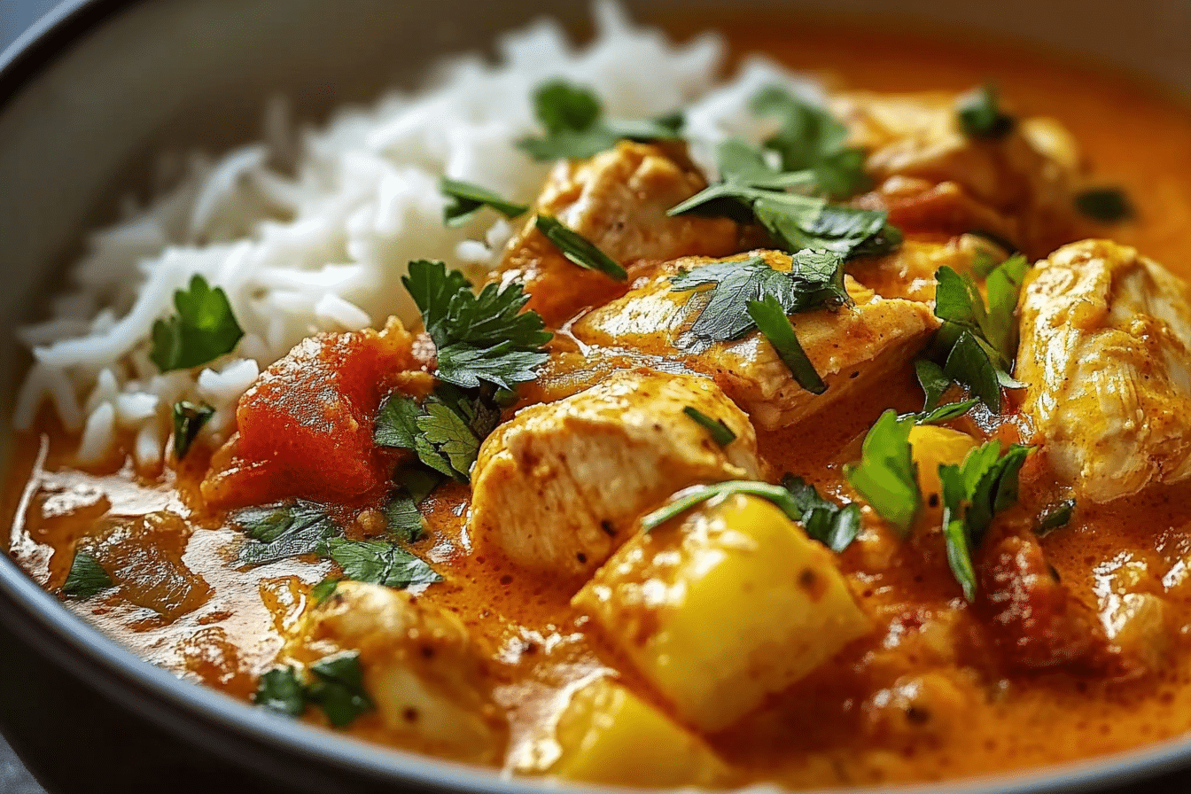 Simple Spicy Summer Coconut Chicken Curry