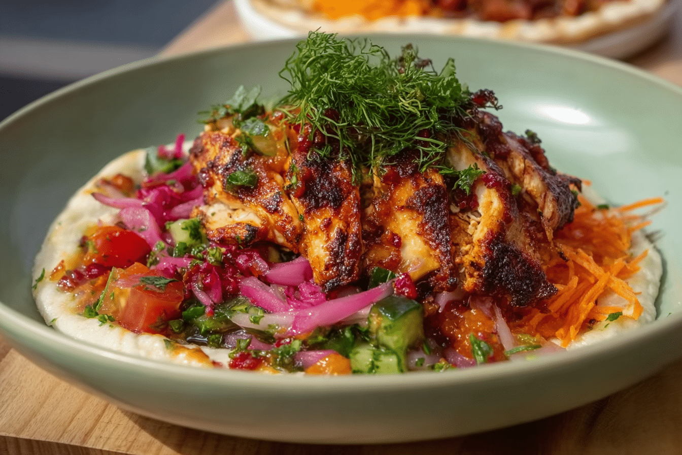 Apricot & Chipotle Glazed Chicken Shawarma