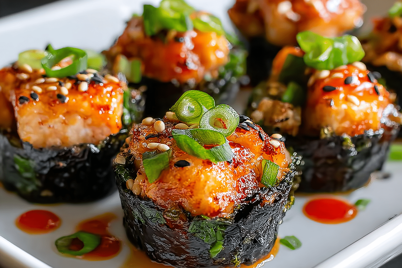 Baked Spicy Tuna Cups (Crispy Nori Sushi Bites)