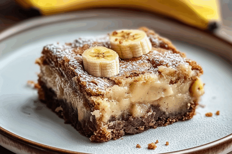 Banana Bread Brownies with Brown Butter Frosting