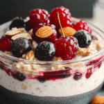 Berry Cherry Almond Overnight Oats for Breakfast Meal Prep