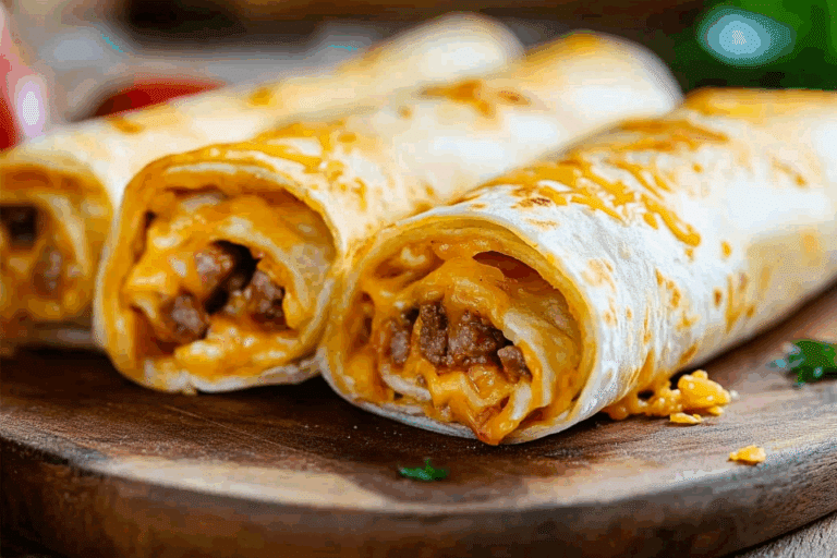 Cheesy Beef Taco Roll Ups