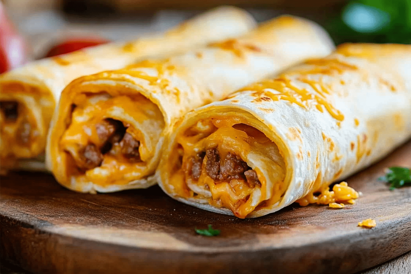 Cheesy Beef Taco Roll Ups