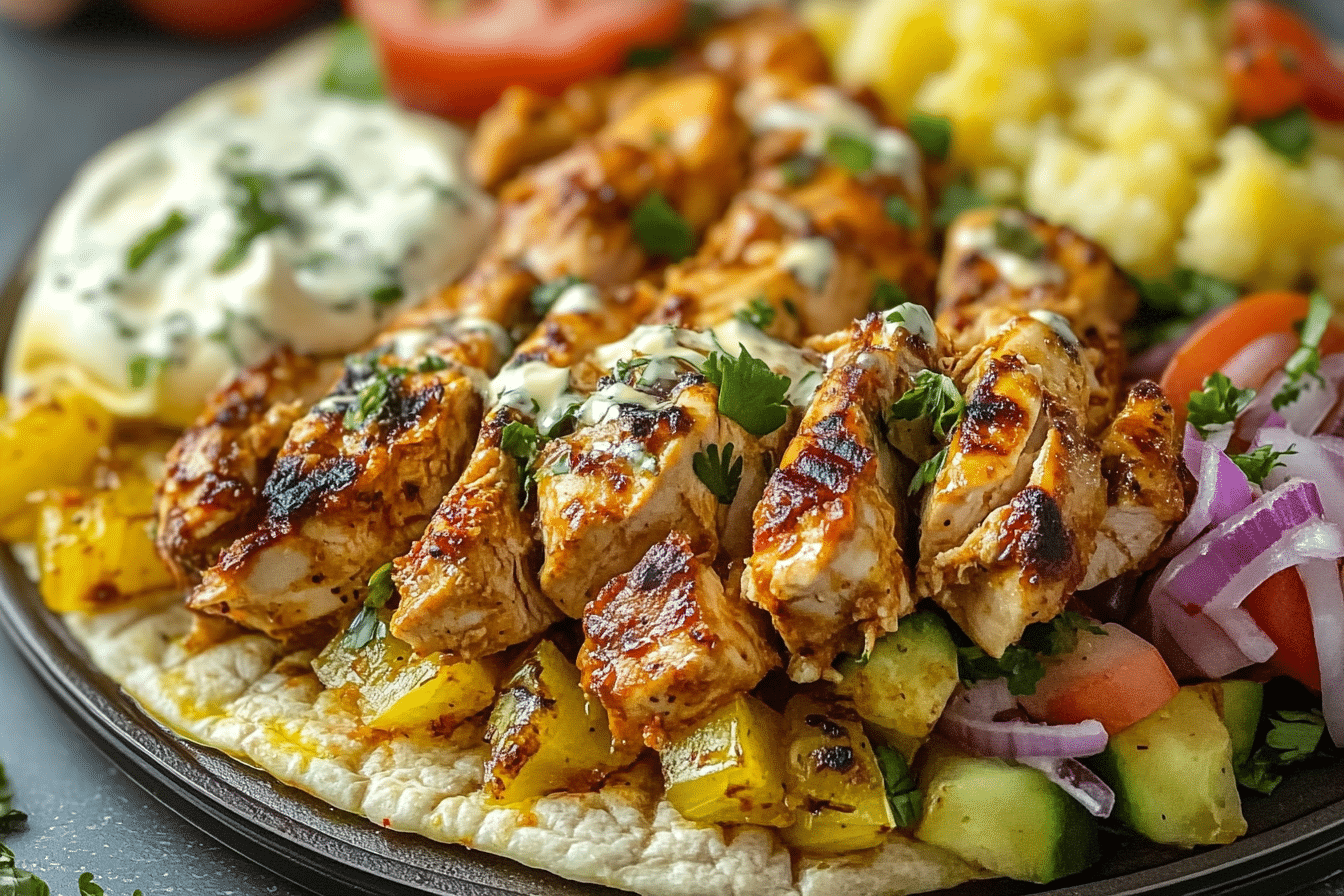 Chicken Shawarma Sheet Pan Dinner
