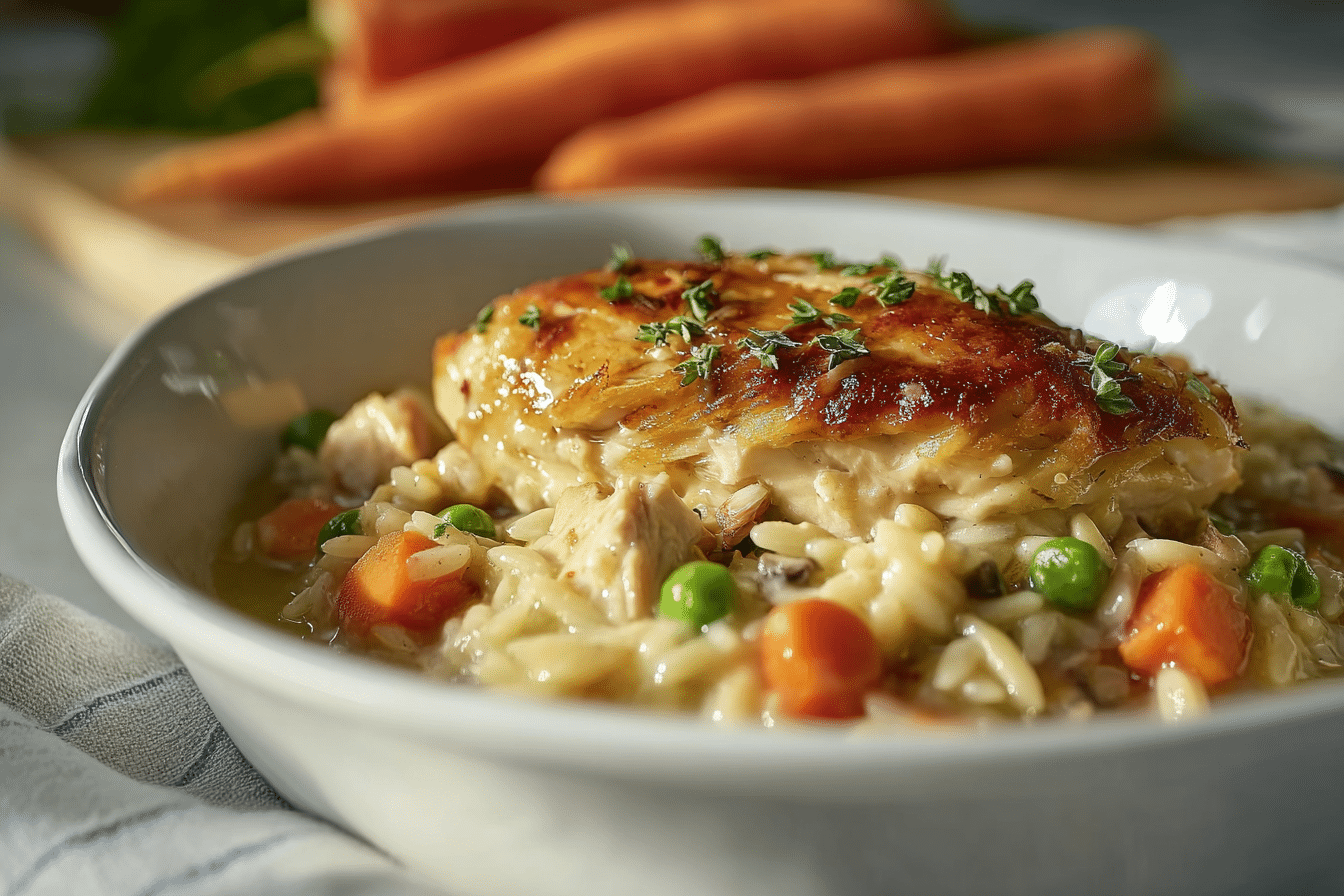 Creamy Chicken Pot Pie Orzo