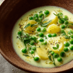 Creamy Potato and Pea Soup Delight Recipe