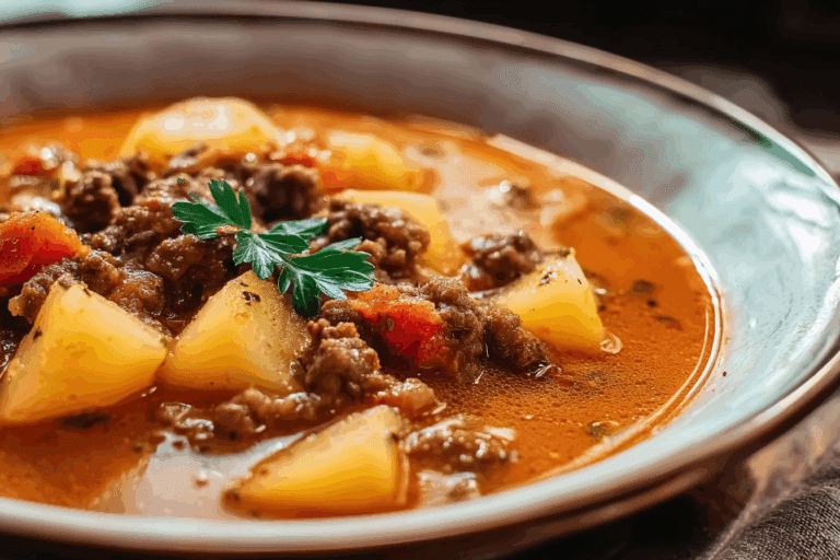 Crock Pot Hamburger Potato Soup Recipe