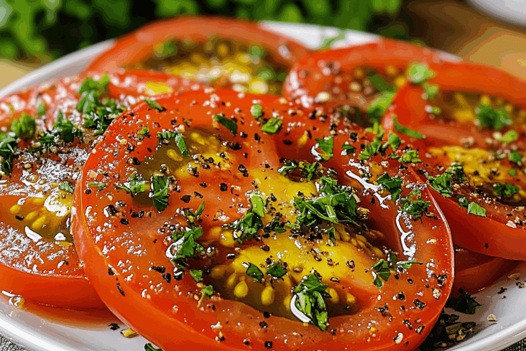 Easy Marinated Tomatoes (Serves 4)