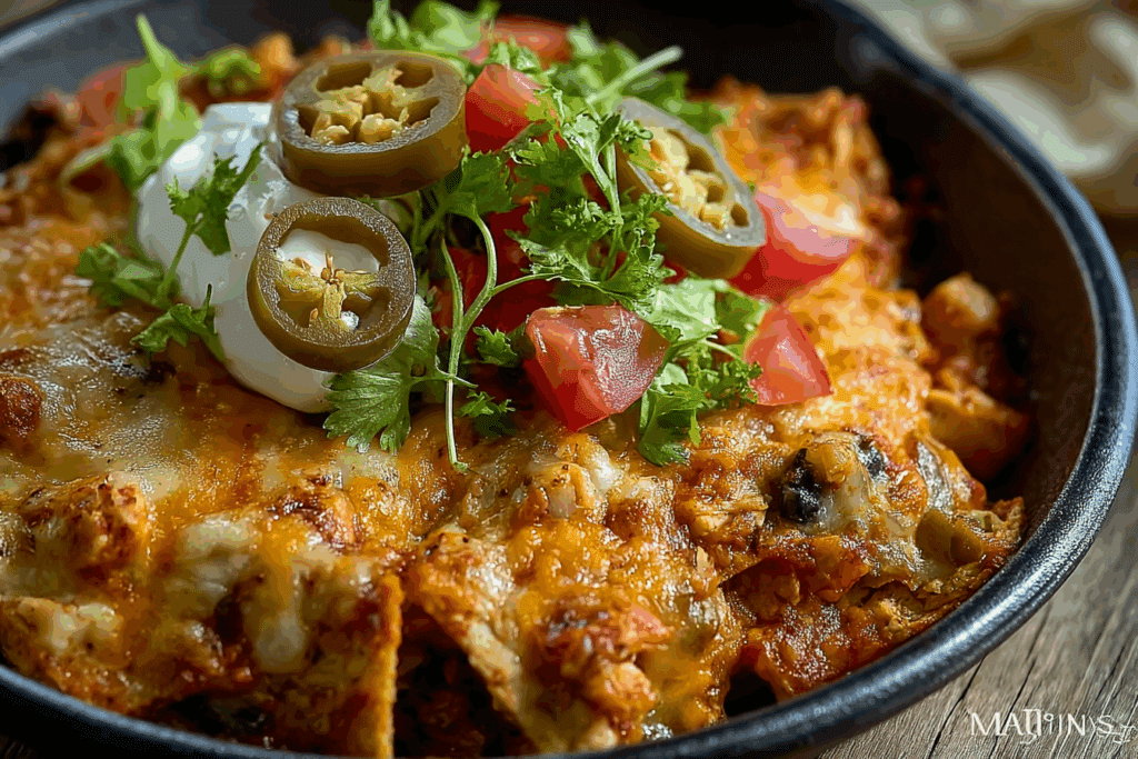 Green Chile And Extra Cheese Chilequiles
