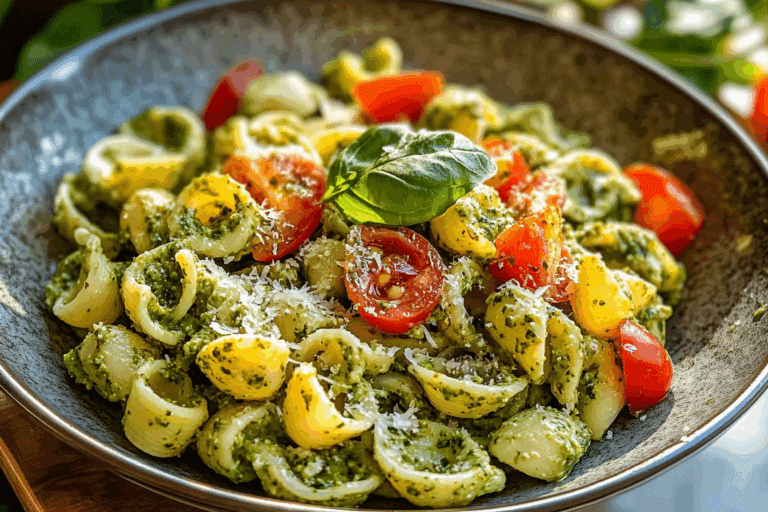 Holiday Pesto Pasta Salad