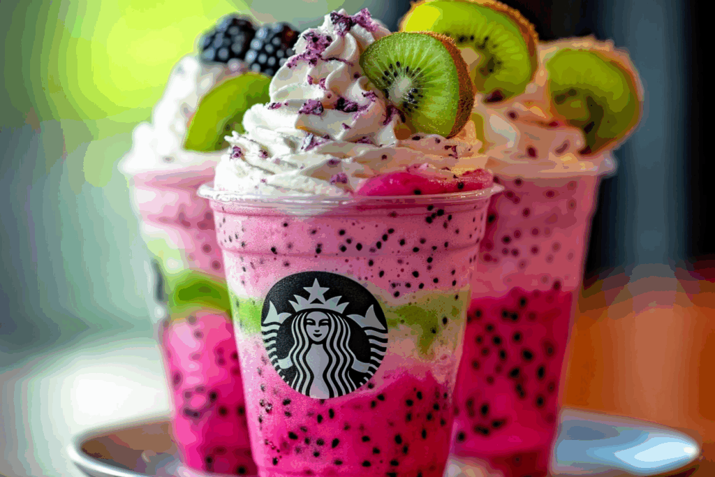 Kiwi Dragonfruit Crush Frappuccinos