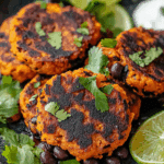Lime Drenched Sweet Potato Black Bean Patties