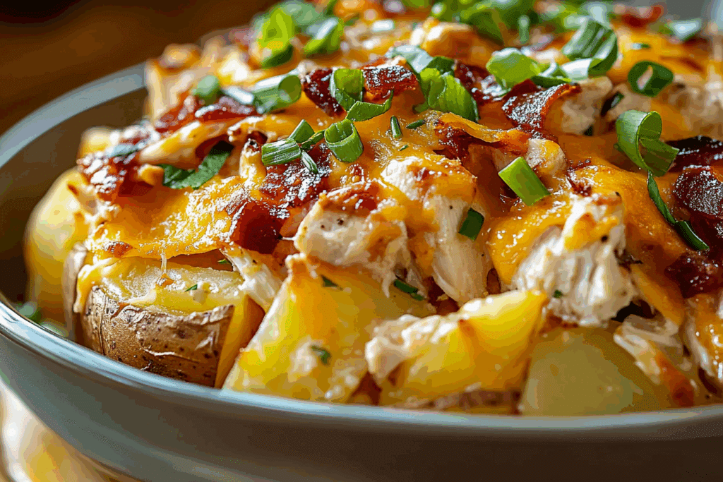 Loaded Baked Potato & Chicken Casserole