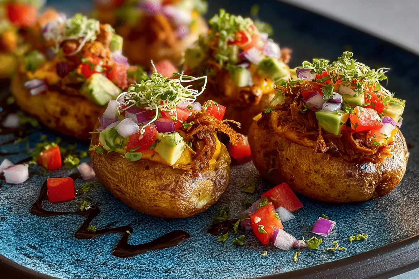 Mini Taco Stuffed Potatoes