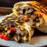 Philly Cheesesteak Grilled Cheese Burrito