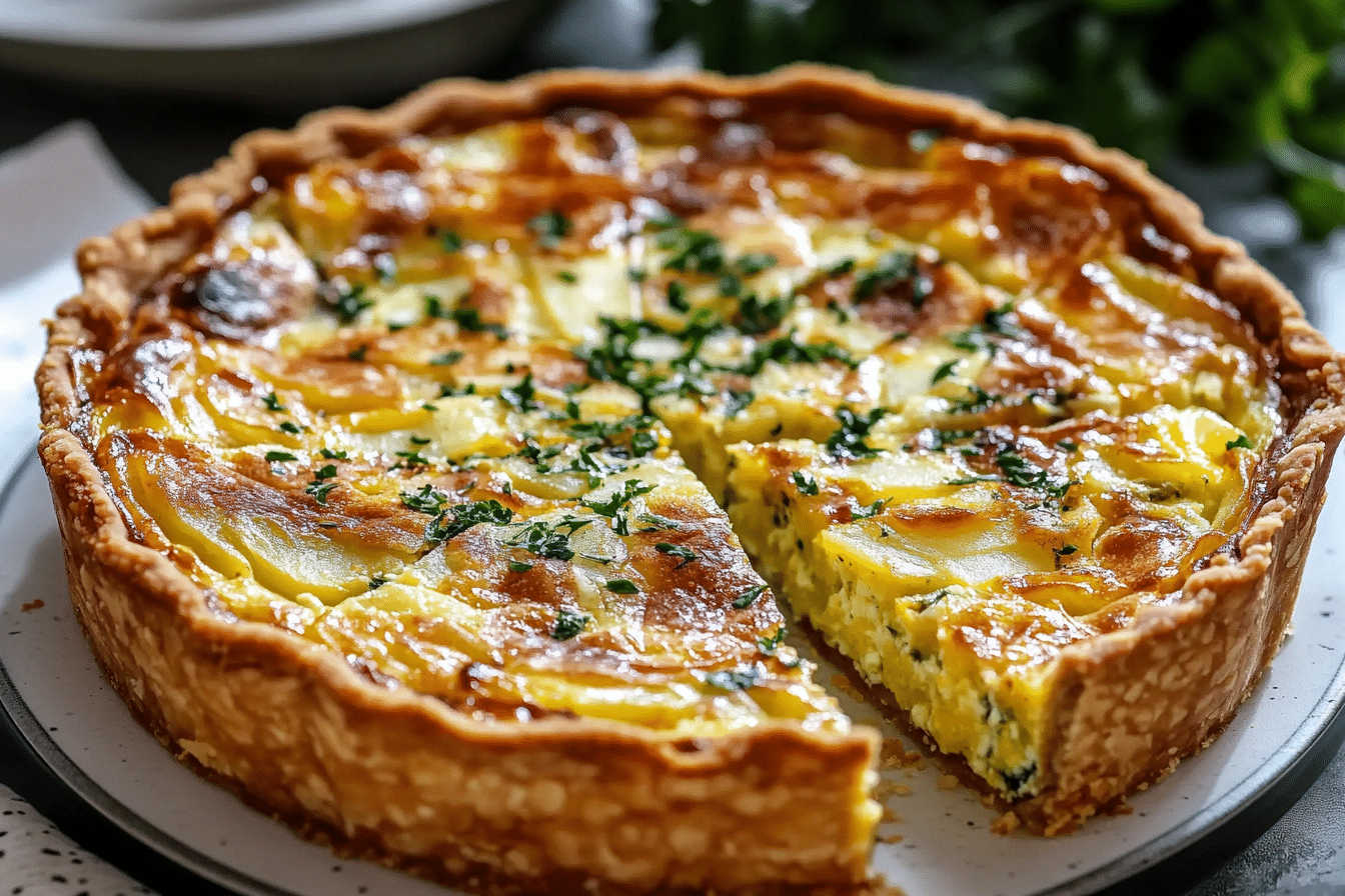 Smashed Potato Crusted Quiche