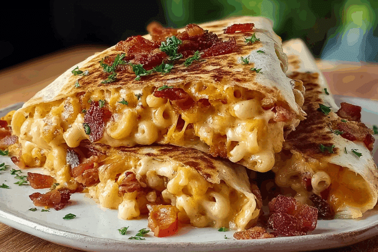 Bacon Ranch Mac & Cheese Quesadilla