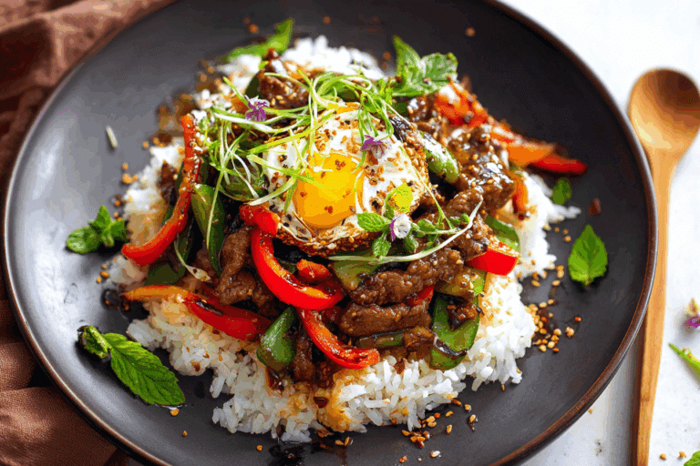 Bold & Saucy Beef Stir-Fry Rice Bowl