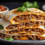 Cheesy Ground Beef Quesadillas Recipe
