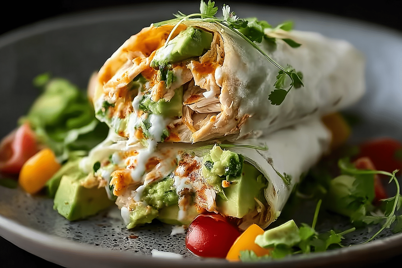 Chicken Avocado Ranch Burritos