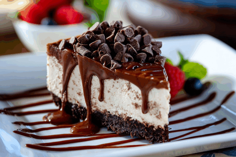 Chocolate Chip No-Bake Cheesecake